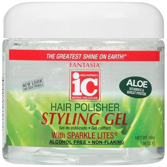 Fantasia ic Health & Beauty Fantasia IC Hair Polisher Styling Gel with Sparkle Lites Aloe Vitamin E Protein 591ml