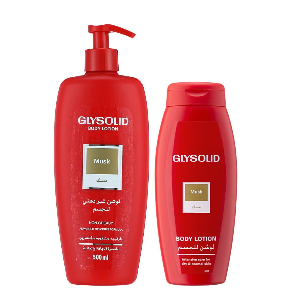 Glysolid Health & Beauty Glysolid Musk Body Lotion 500 ml / 250 ml