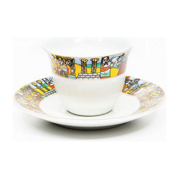 HABESHA Health & Beauty Coffee cups and coasters set of 6 decor Saba