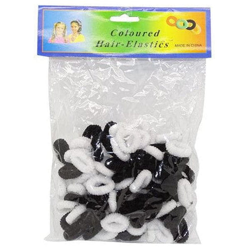 Hair Elastics Health & Beauty Hair Elastics Color Big Black & white HB02