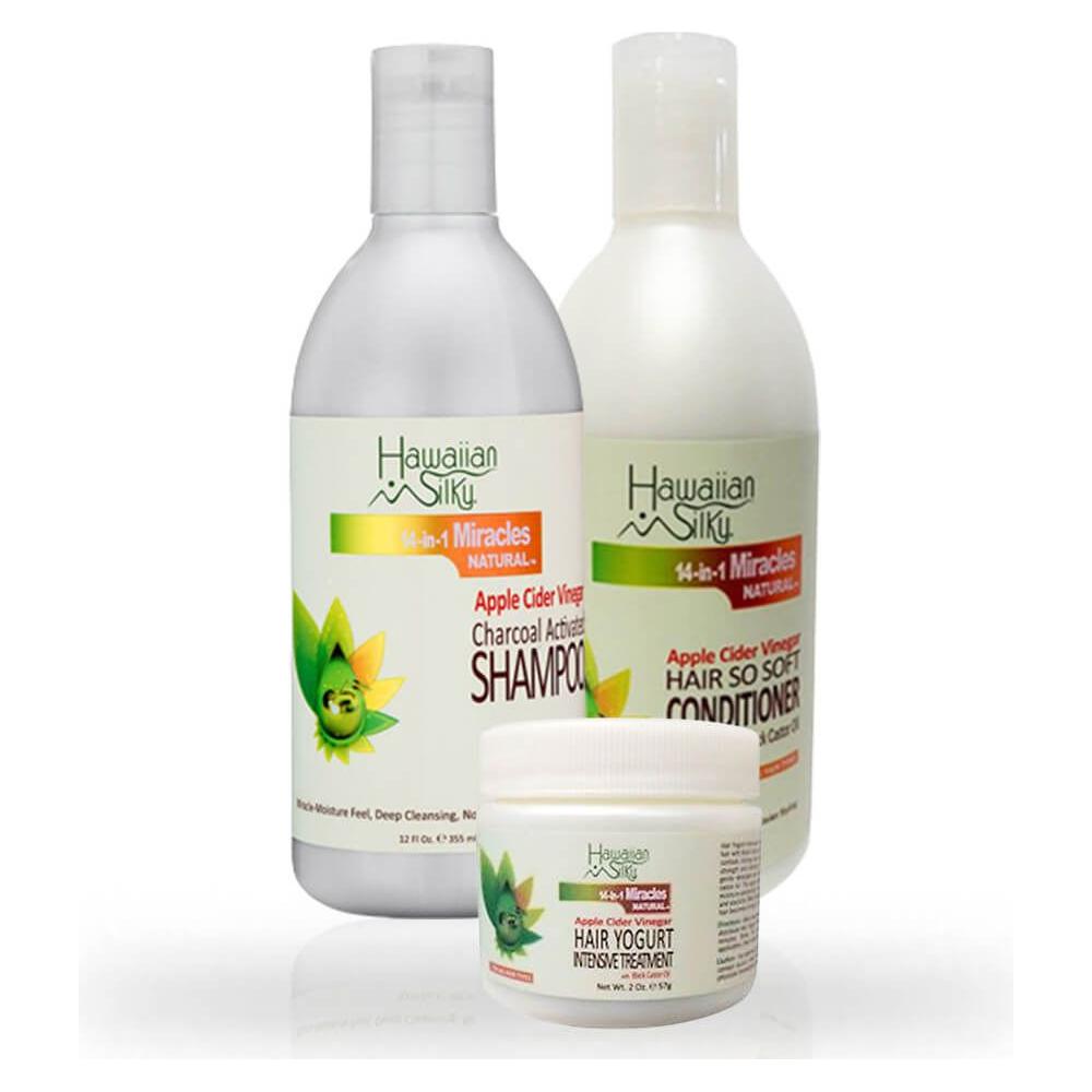 Hawaiian Silky Health & Beauty Hawaiian Silky Hair ACV Softener Bundle