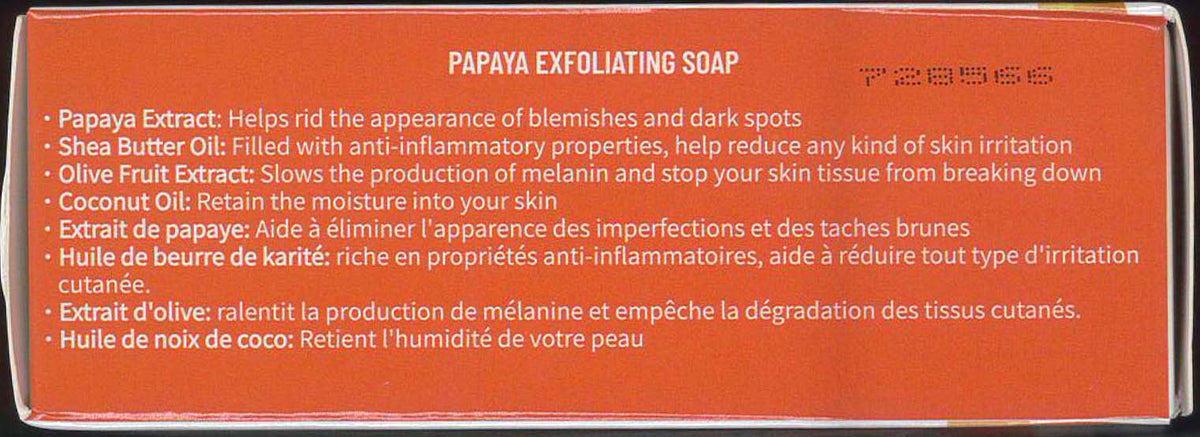 HAZ Health & Beauty Natskin: Savon éclaircissant et exfoliant à la papaye 200 g