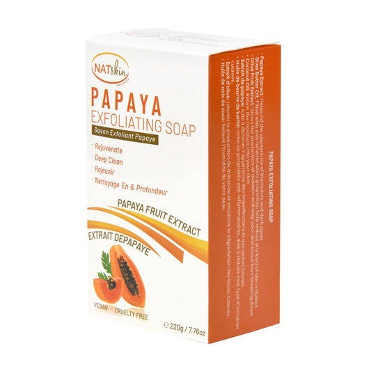HAZ Health & Beauty Natskin: Savon éclaircissant et exfoliant à la papaye 220 g