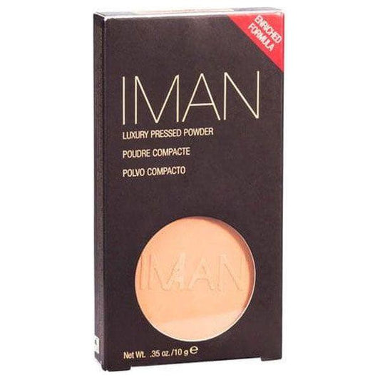 Iman Health & Beauty Iman Luxury Pressed Powder Clay Medium Dark 10g