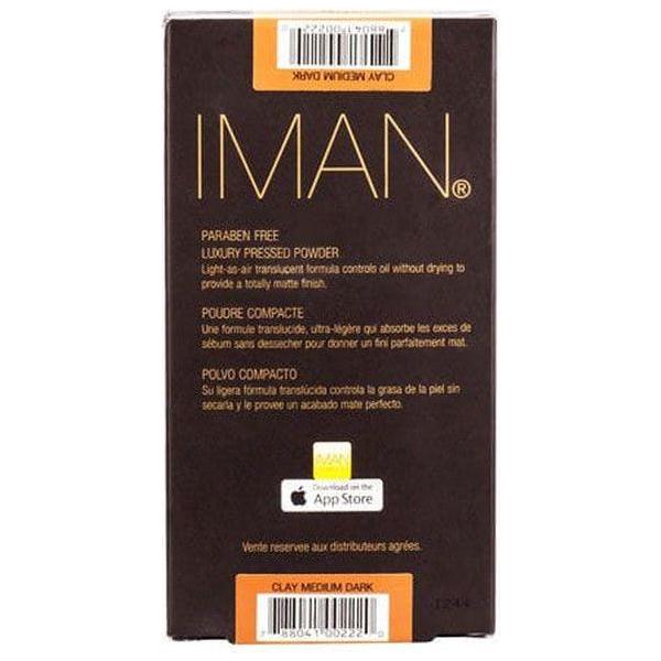 Iman Health & Beauty Iman Luxury Pressed Powder Clay Medium Dark 10g