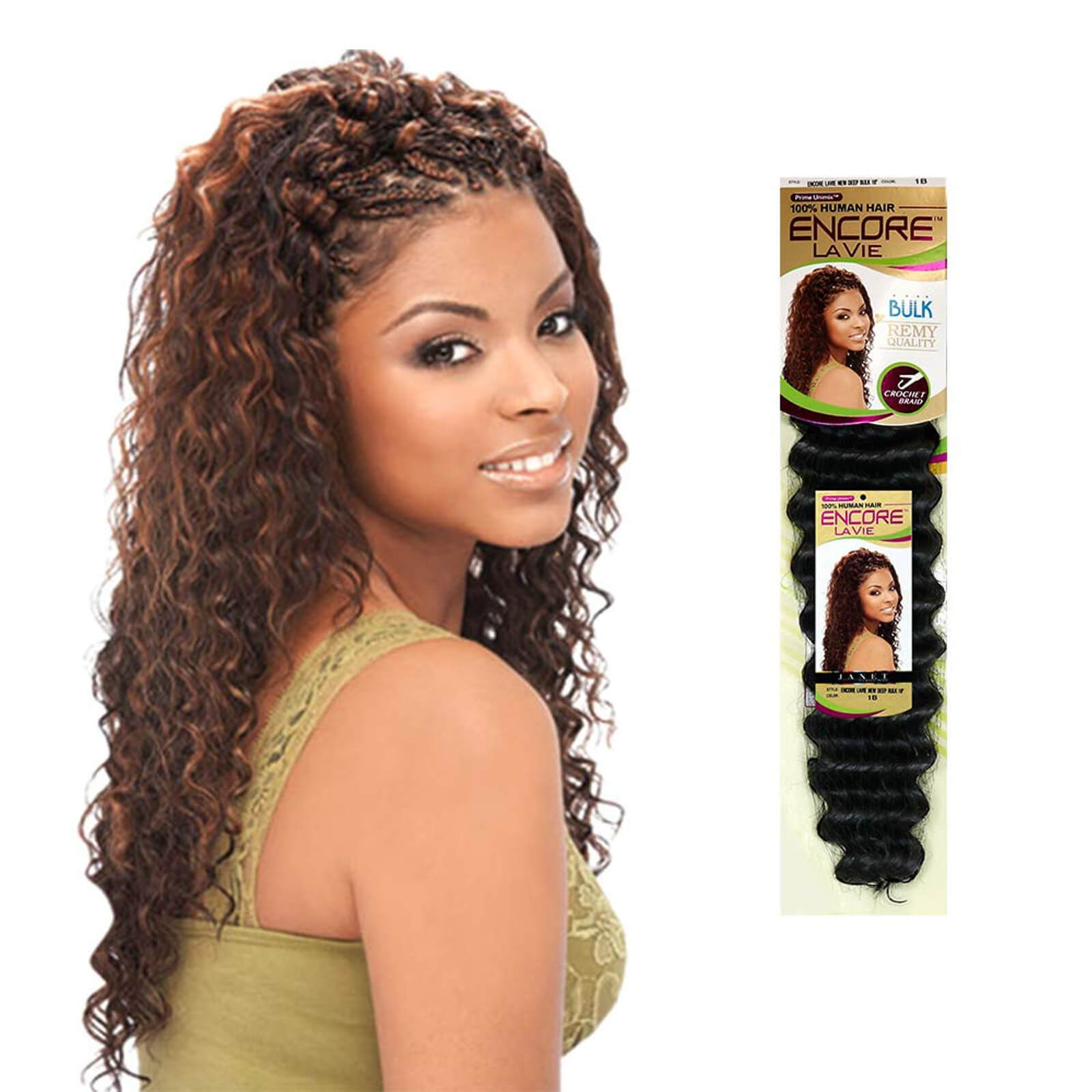 Janet Collection Janet Collection Encore La Vie New Deep Bulk De vrais cheveux 18"