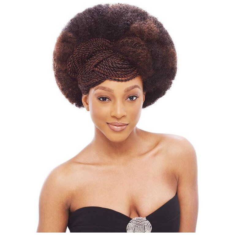 Janet Collection Noir 2X Afro Kinky Bulk 24" 100% Kanekalon Fiber