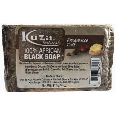 Kuza Health & Beauty Kuza 100% African Black Soap Fragrance Free 4 oz