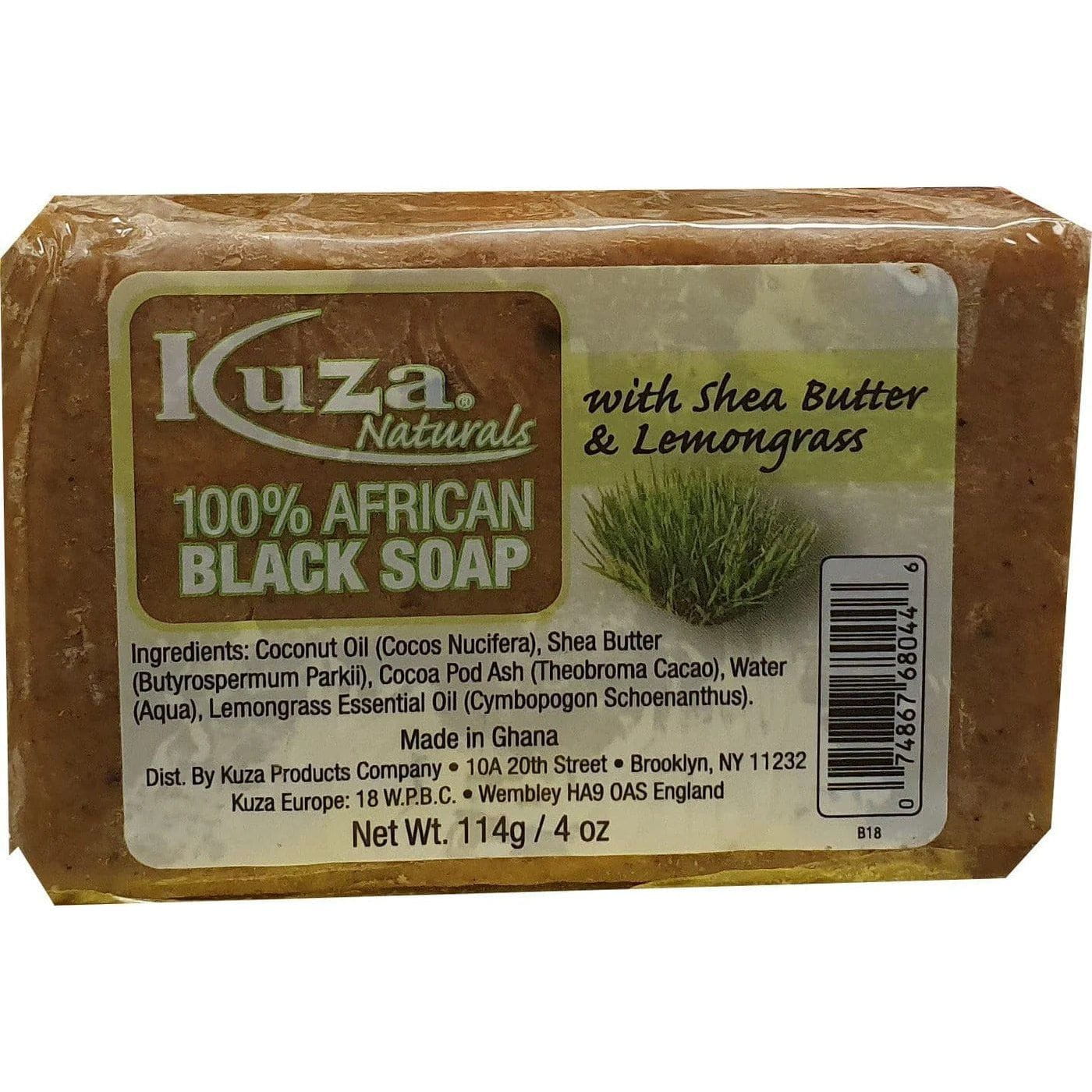 Kuza Health & Beauty Kuza 100% African Black With Shea Butter & Lemongrass 4 oz