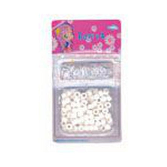 Lupita Health & Beauty White 120 Beads and Rubber Bands