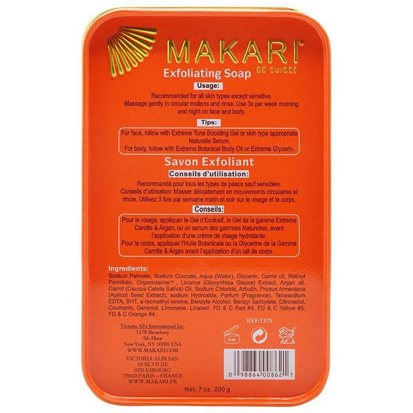 MAKARI Extreme Argan & Carrot Oil Exfoliating Soap 200g | gtworld.be 