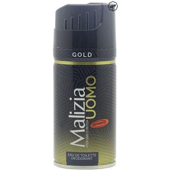 Malizia Uomo Eau de Toilette Deodorant Gold 150ml