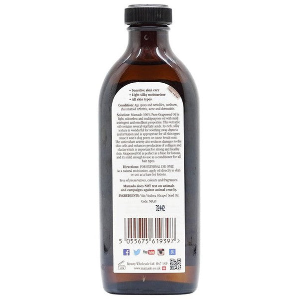 Mamado Mamado 100% Pure Grapeseed Oil 150ml