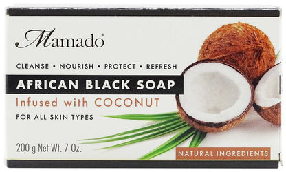 Mamado Mamado African Black Soap Infused with Coconut 200g