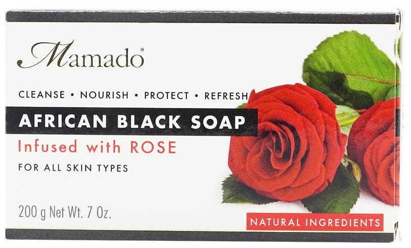 Mamado Mamado African Black Soap Infused with Rose 200g