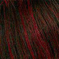 Mane Concept Schwarz-Burgundy Mix #F1B/BURG Mega Brazilian Ponytail Closure Human WANDER CURL  22"