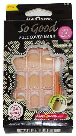 MayQueen Nails 17412  May Queen So Good Full Cover Nails With Japanese Nail Glue, 24 Nail