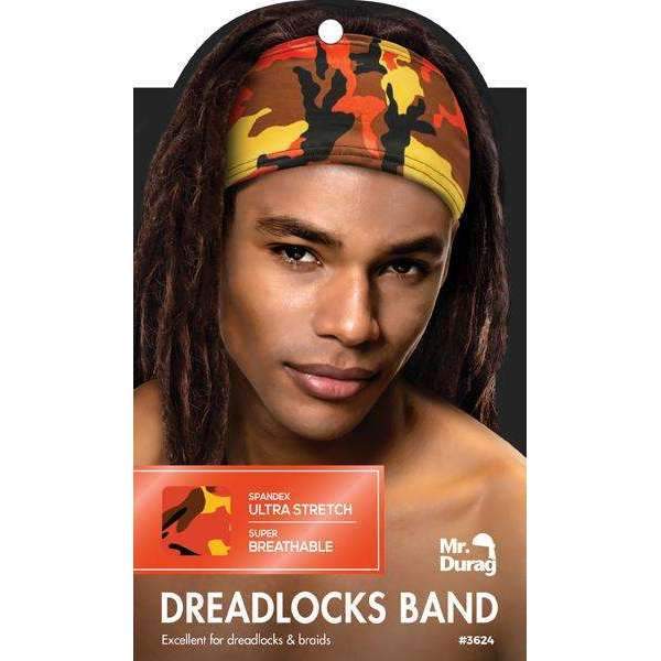 Mr.Durag Mr. Durag Dreadlock Spandex Band Orange Camouflage