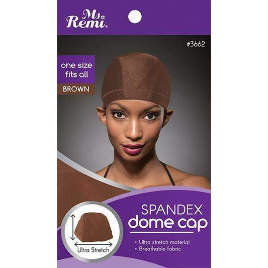 Ms.Remi Ms. Remi Spandex Dome Cap Brown