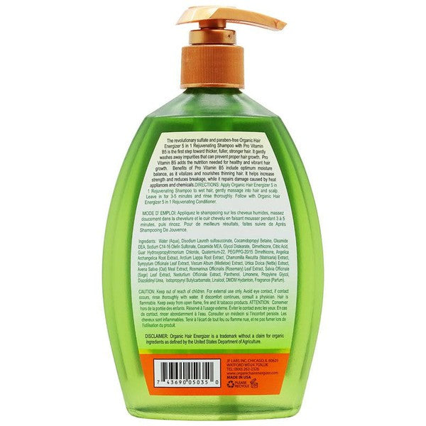 Organic Hair Energizer Organic Hair Energizer 5 in 1 Rejuvenating Shampoo 385ml