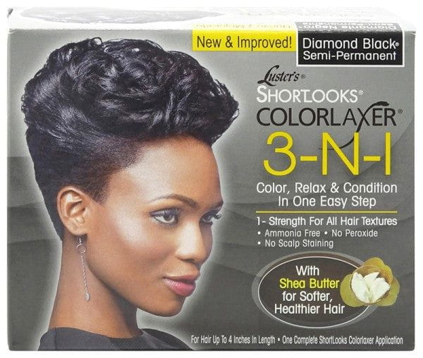 Pink Pink Shortlooks Colorlaxer Kit 3-N-1 Black Lusters Shortlooks ColorLaxer  Semi-Permanent 3 IN 1 Color, Relax & Condition