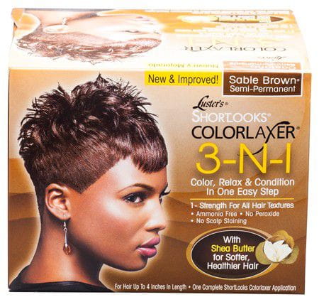 Pink Pink Shortlooks Colorlaxer Kit 3-N-1 Kit Brown Lusters Shortlooks ColorLaxer  Semi-Permanent 3 IN 1 Color, Relax & Condition