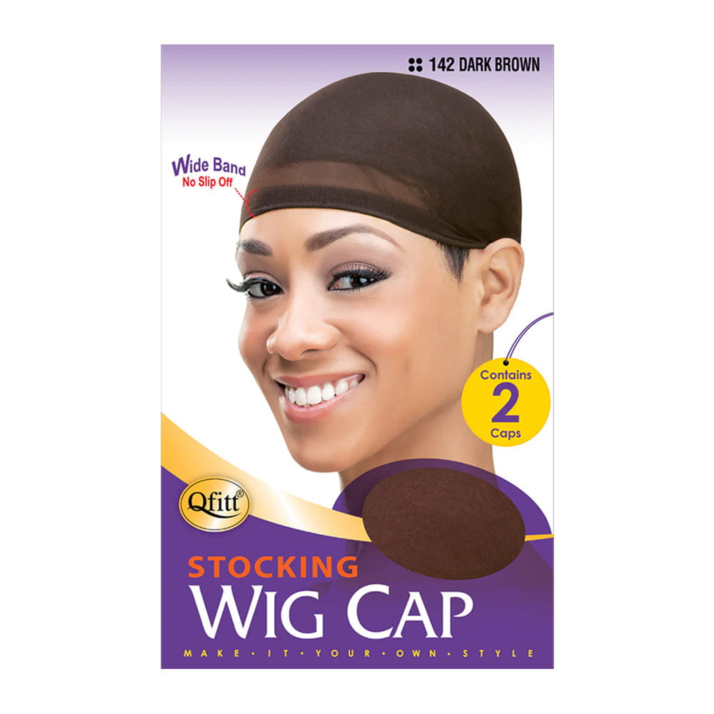 Qfitt Health & Beauty Dark Brown (142) Qfitt - Bonnet de perruque en nylon (2 pièces)