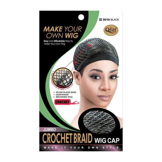Qfitt Health & Beauty Qfitt - Bonnet de perruque crocheté Jumbo Noir (5029)
