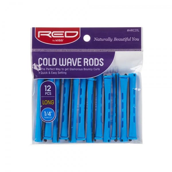 Red by Kiss Blue Red By kiss Cold Wave Rods  Long 1/4" 12pc 