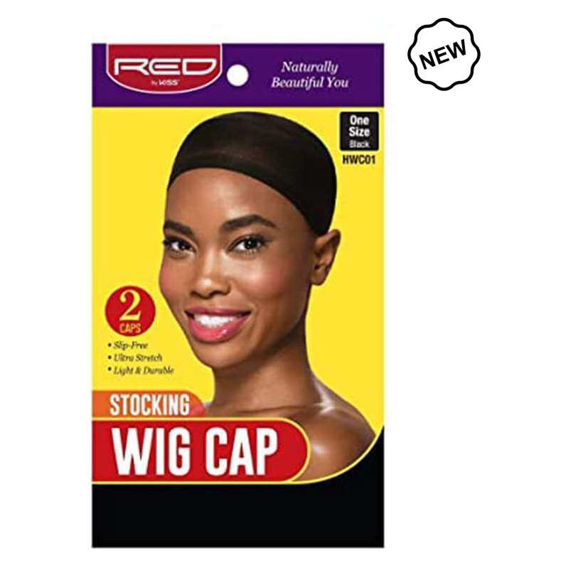 Red by Kiss Health & Beauty Red by Kiss Stocking Wig Cap 2pc - Black (HWC01)