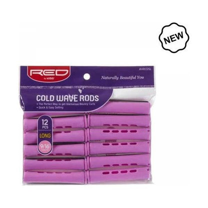 Red By kiss Cold Wave Rods Long 1/4" 12pc