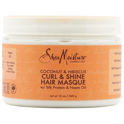 Shea Moisture Health & Beauty SHEA MOISTURE COCONUT & HIBISCUS CURL & SHINE HAIR MASQUE 340g