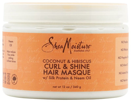 SHEA MOISTURE COCONUT & HIBISCUS CURL & SHINE HAIR MASQUE 340g | gtworld.be 