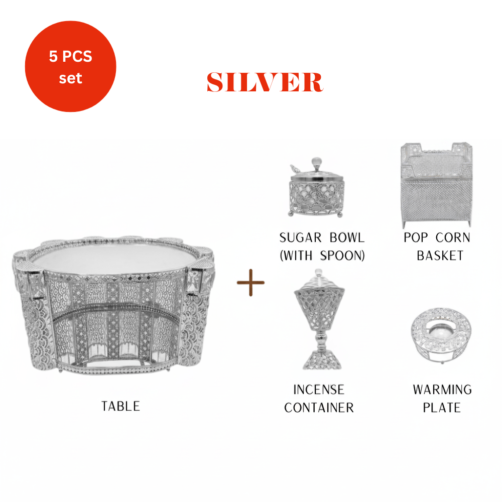 Shewhat Health & Beauty Shewhat 5pcs Rekebot Set Square 1 (Gold & Silver)