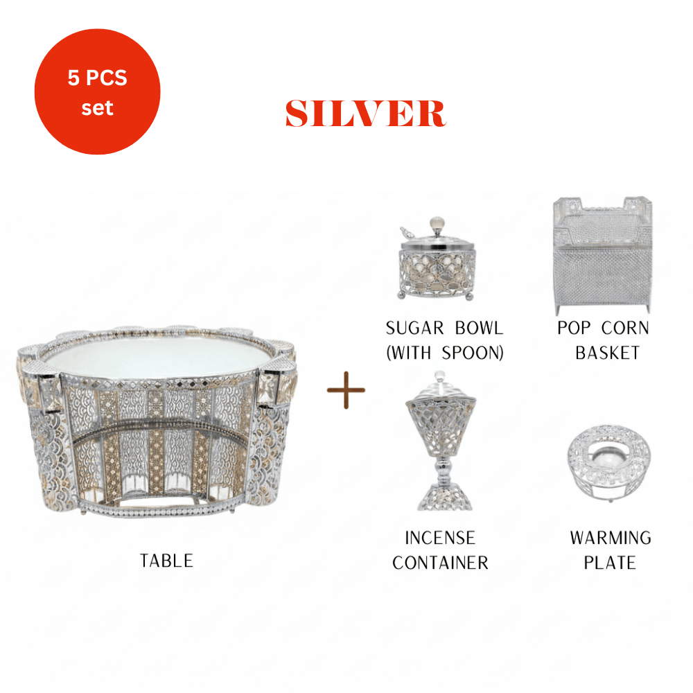 Shewhat Health & Beauty Shewhat 5pcs Rekebot Set Square 2 (Gold & Silver)