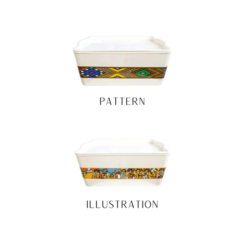 Shewhat Health & Beauty Shewhat Melamine rekebot 40x27x16cm pattern/illustration