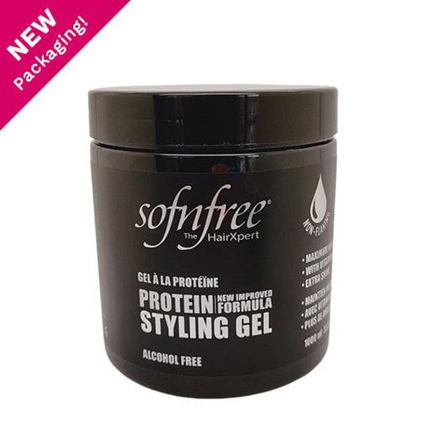 Sofn'free Non-Flaking Protein Styling Gel Black 946ml | gtworld.be 