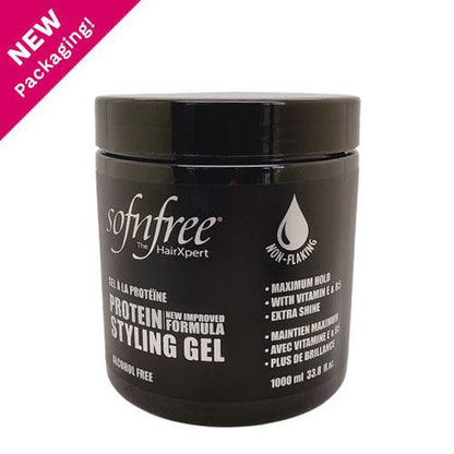 Sofn'free Non-Flaking Protein Styling Gel Black 946ml | gtworld.be 