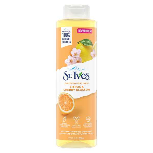 St.Ives Health & Beauty St.Ives Energizing Body Wash Citrus Cherry & Cherry Blossom 22 Oz