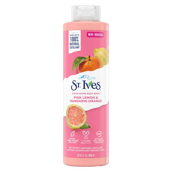 St.Ives Exfoliating Body Wash Pink Lemon & Mandarin Orange 22 Oz | gtworld.be 