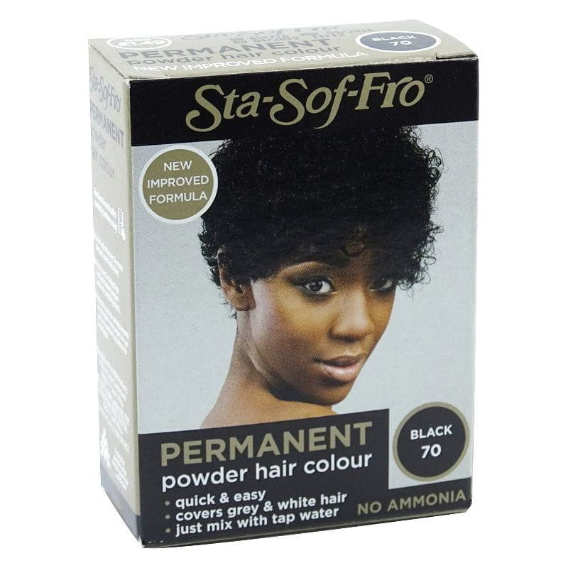 Sta-Sof-Fro Health & Beauty Sta-Sof-Fro Permanent Powder Hair Color Black 70, 8g