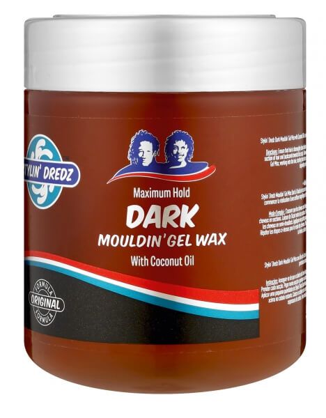 Stylin' Dredz Stylin Dredz Maximum Hold Dark Mouldin' Gel Wax With Coconut Oil 500 ml