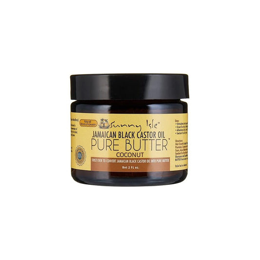 Sunny Isle Health & Beauty Sunny Isle - Beurre pur d'huile de ricin noire jamaïcaine à la noix de coco 2oz