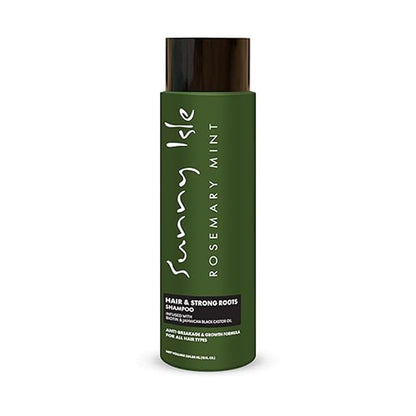 Sunny Isle Health & Beauty Sunny Isle - Shampoing fortifiant pour cheveux et racines à la menthe et au romarin 12oz