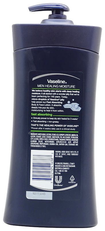 Vaseline Vaseline Men Healing Moisture Fast Absorbing  Heals Dry Skin 600ml