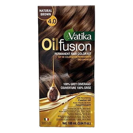 Vatika Health & Beauty Natural Brown Vatika Oil Fusion Permanent Hair Colour Kit 108ml