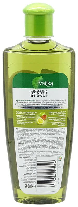 Vatika Olive Enriched Hair Oil 200ml | gtworld.be 