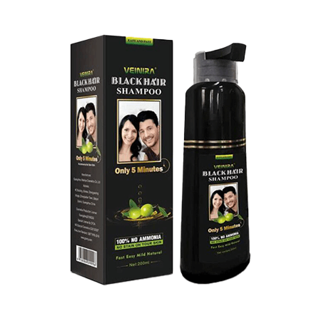 Veinira Health & Beauty Veinira Hair Colour Shampoo Black 200ml Veinira Hair Colour Shampoo Black/Dark Brown 200ml