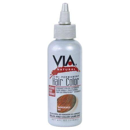 Via Natural Health & Beauty Via Hair Color Bordeaux 86 118ml Via Natural Semi-Permanent Hair Color 118ml