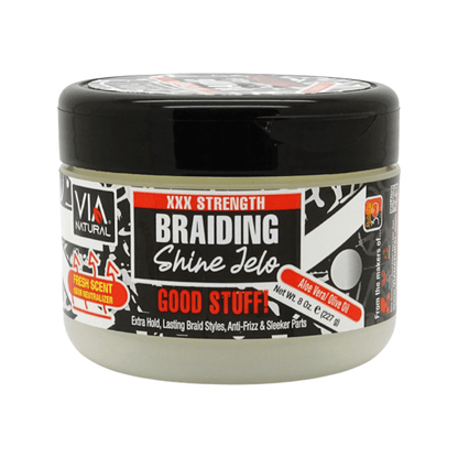 Via Natural Health & Beauty Via Natural XXX Strength Braiding Shine Jelo 8 Oz